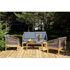 "Канны" лаунж-зона 4-местная из роупа, о...