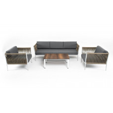 "Касабланка" лаунж-зона плетеная из роуп... "Касабланка" лаунж-зона плетеная из роуп...