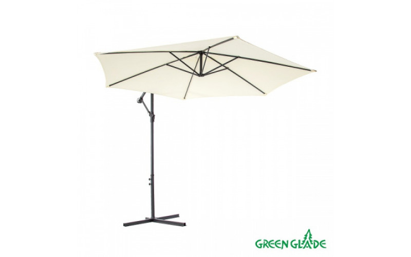 Зонт садовый бежевого цвета Green Glade 6001