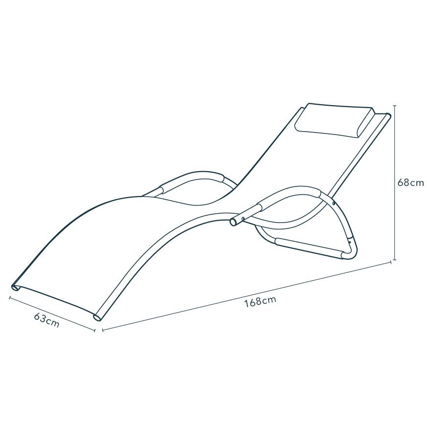 Шезлонг (лежак) Garden Way BRIGO