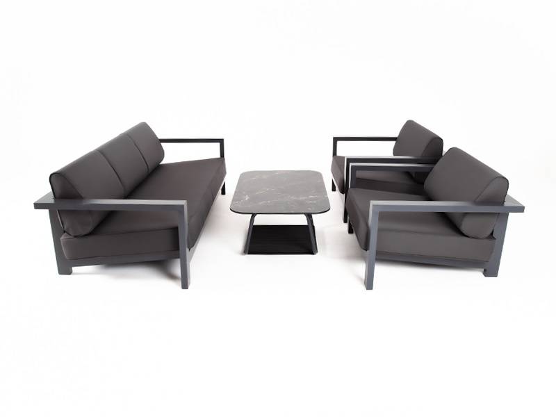 "Гранада" лаунж-зона из алюминия со столиком из HPL