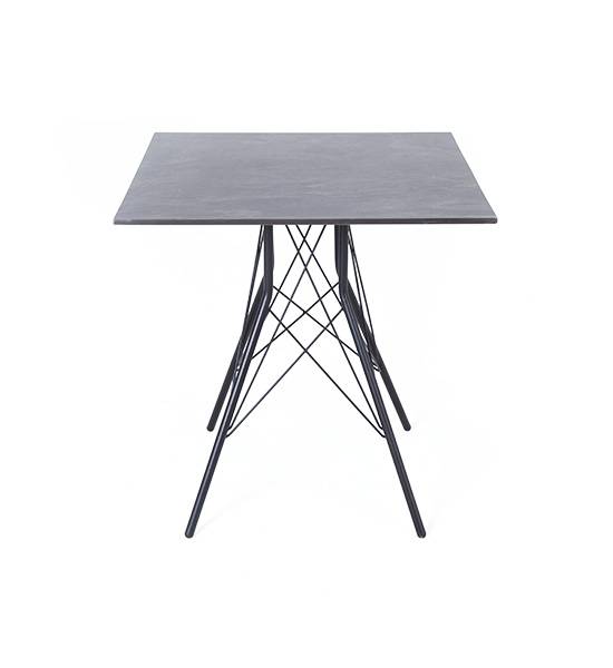 "Конте" интерьерный стол из HPL 63x63см, цвет "серый гранит" 