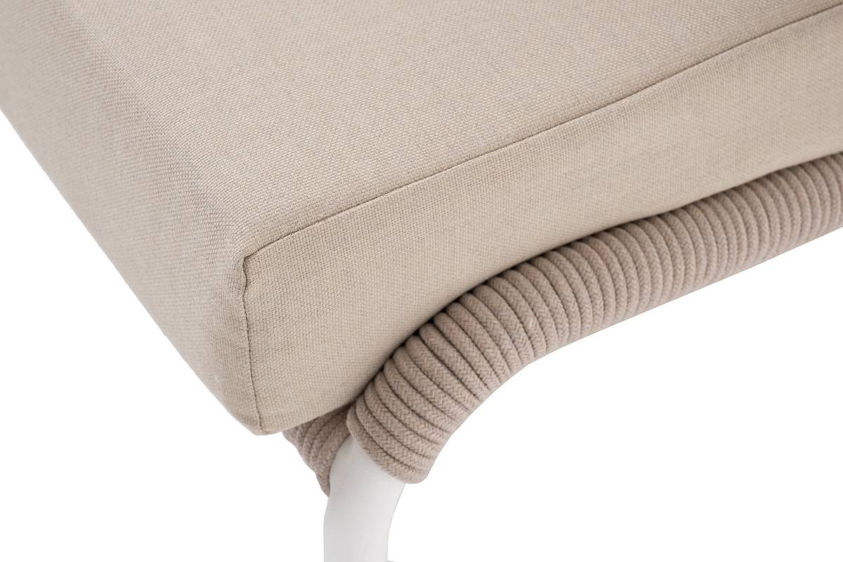 "Милан" лаунж-зона 5-местная плетеная из роупа, каркас алюминиевый, роуп бежевый