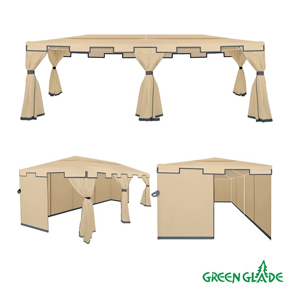 Шатер-беседка Green Glade 1048 3х6х2,5м полиэстер