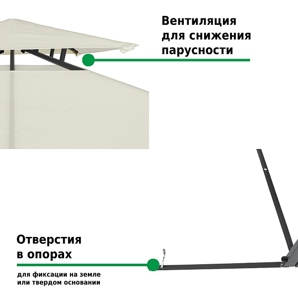 Тент садовый Green Glade 43301 3х3х2,45 м полиэстер
