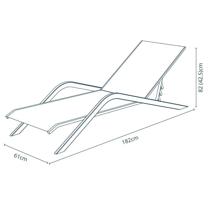 Шезлонг (лежак) Garden Way VICKY